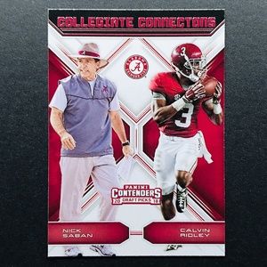 Nick Saban / Calvin Ridley RC - 2018 Contenders Draft Collegiate Connections #14